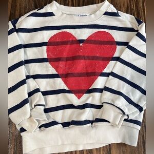 Old Navy Striped Heart Sweater